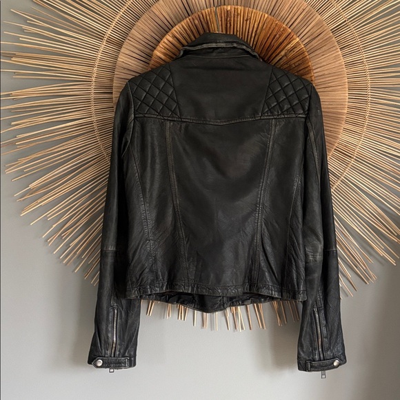 All saints leather jacket size 4 - Picture 8 of 8
